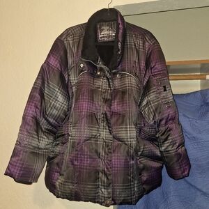 ZeroXposur Women's Purple and Black Puffer Jacket